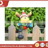 Solar Christmas Decorative Deer -Indoor or Outdoor Decorative Garden Resin Sculpture thumbnail-2