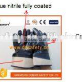 DDSAFETY Cotton Jersey Liner Safety Cuff With Full Blue Nitrile Coating Heavy Duty Glove thumbnail-6