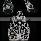 Large Rhinestone Beauty Contest Crystal Jeweled Pageant Crowns Halo H172-142 thumbnail-2