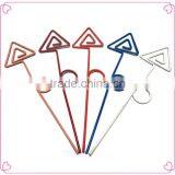 Triangle Shape Metal Wire Assorted Colos Desk Memo Clip