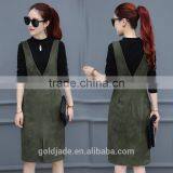 2016 Manufacturer Autumn-wear Fashionable 100% Cotton Ladies Dress With Strap thumbnail-3