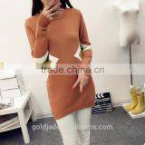 Latest Sweater Designs Fashion Long Pullover Sweater for Woman thumbnail-4