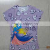 Girls Top t-shirt with all over print,stickers