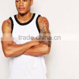 Plain White Stringer Mens Tank Tops Wholesale thumbnail-1