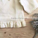 Latest Design Summer Tops Linen Pattern Medium Sleeve Baby Girl Fancy Shirts thumbnail-4