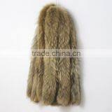 BBG-H-2 Natural Raccoon Fur Trimming / Real Fur Hood Trim / Trim For Collar thumbnail-5