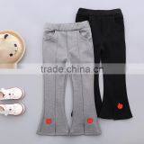 S33437W Baby Girls Flare Knitted Pants Bell Bottom Elastic Sport Pants thumbnail-1