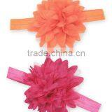 New Orange And Fuchsia Floral Baby Headband Set Adorable Infant Bands Cute Girls Headbands HA90421-49 thumbnail-1