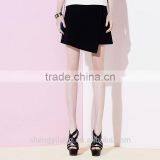European Streetwear Mini Tight Black Irregular A-line Hip Package Skirt thumbnail-1