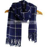 Women Winter Plaid Cashmere Scarf Warm Pashmina Scarf RL-241 thumbnail-3