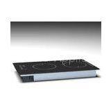 Black Vitro-ceramic Glass Domino Double Burner Induction Cooker for Commercial / Home