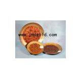 Decorative Glass: Gold Foil Glass Plates With Decal thumbnail-3