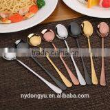 410 Stainless Steel Coffeee Spoon Tableware/ Hdazhg Long Handle Ice Cream Tea Dessert Spooon Cultery /fancy Dining Tableware