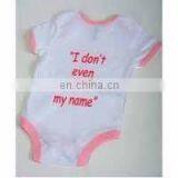 Contrast Colour Piping White Colour Baby Rompers thumbnail-1