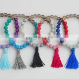Gem stone beads tassel bracelet