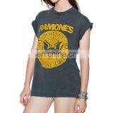 Custom Cotton Plus Size Women Clothing Casual T-shirt Fashion Slim Short Sleeve V Neck Tshirt thumbnail-3