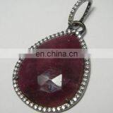 Sapphire Pave Set Gemstone Pendant/2015 Wholesale Pave Set Gemstone Pendant thumbnail-1