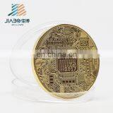 Custom Design Gold Silver Copper Plating Metal Challenge Coin Bitcoin Promotion Coin thumbnail-2