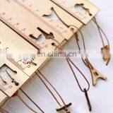 Creative Cute Hollow Wood Ruler 15cm For Students thumbnail-1
