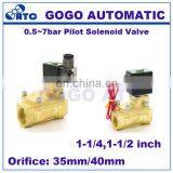 2 Way Pilot Diaphragm Brass Water Pneumatic Normally Closed Electric Solenoid Valve NBR 1-1/2" BSP 40mm PX-40 1-1/4" 35mm PX-35 thumbnail-3