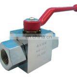 KHB Series of KHB-G1/8 KHB-G1/4 KHB-G3/8 KHB-G1/2 KHB-G3/4 KHB-G1 KHB-G1 1/4 Block Type Ball Valve Khb 500bar Hydraulic Valve thumbnail-1