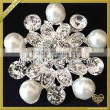 Vintage Custom Made Wedding Pearl Rhinestone Brooches for Women FB023 thumbnail-4