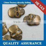 1207C Fashion Hotfix Skull Studs;flat Back Metal Skull Studs;china Wholesale Metal Skull Studs