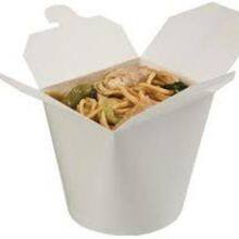 Noodle Paper Boxes -Kraft Cardboard White Pasta Boxes With Folding Lid-Round Bottom Noodle Box thumbnail-2