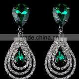 Crystal Rhinestone Earring Aretes Para Mujer Novia Shinny Luxury With Best Price Chicas Muchachas thumbnail-2