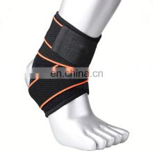 Custom Adjustable Neoprene Comfortable Compression Sport Ankle Support Brace With Strap