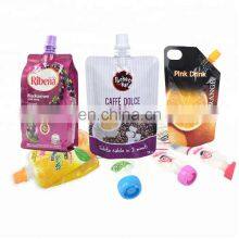 Custom Print Foil Packaging Stand up Pouch Reusable Juice Spout Pouch With Cap