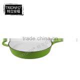 FDA Approved Lightening Green Hot Sale Cast Iron Enameled Plate
