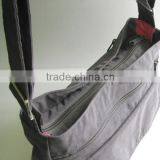 2015 New Gray Water Resistant Nylon Messenger Bag Crinkle Nylon Shoulder Bag thumbnail-3