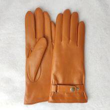 High Quality Sheepskin Leather Gloves Touch Screen Winter Gloves for Women thumbnail-4
