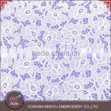 Fashion 130CM White Water Soluble 100% Polyester Chiffon Embroidery Lace Fabric thumbnail-2