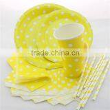 Wholesale Wedding Paper Plates Cups Napkins Straws Napkins Bags Disposable Party Tableware thumbnail-5