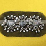 New Arrival Handmade Crystal Beaded Applique Work Design for Shoulder Decoration thumbnail-1