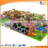 Children indoor playground with jumping bed and ball pool