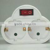 Schuko 2way Adaptor Plug With Switch thumbnail-1