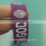 Custom Logo /Size Rainbow Silicone Wristbands Bracelet With Free Sample thumbnail-1