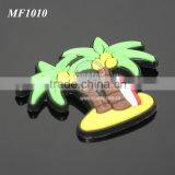 Promotional Beach Souvenir Coconut Palm Tree Shaped Soft Rubber Injection Molding Eco-friendly Soft PVC Fridge Magnet thumbnail-5