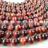Factory Price Polish Natural Stone Beads Red Tiger Eye Stone Loose Beads thumbnail-1