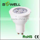 175-250V GU10 4W 3030SMD 50*H57mm Aluminum+plastic CE/RoHS LED Spot Lamps