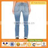 Guangdong Manufacturer Wholesale Price Ripped Skinny Women Denim Jeans thumbnail-3