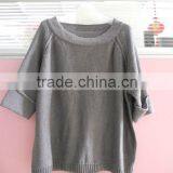 Women sweater Acrylic wool pullover pointelle