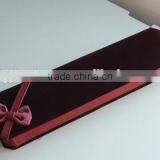 2015 Hot Sale Jewlery Set Box Velvet Flannelette Flocking Custom Bow