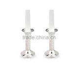 hot selling diamond glass candle holder in pairs