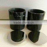 Scented Soy Wholesale Marble Jar Candle With Lids Gold Lid