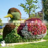 Customized Animal Topiary Frame Artificial Flower Sculpture