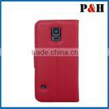 New Arrival Leather Flip Case for Samsung Galaxy S5,Cross Leather Wallet Case for s5 thumbnail-3